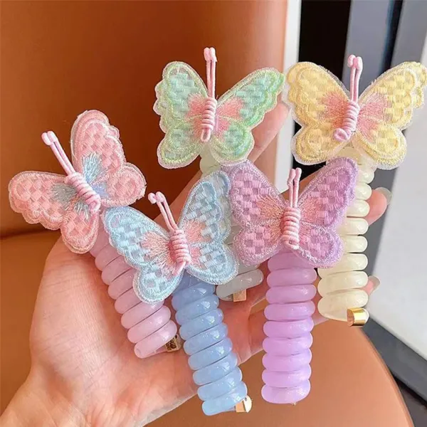 Butterfly Telephone Wire Hair Bands (2 pc)